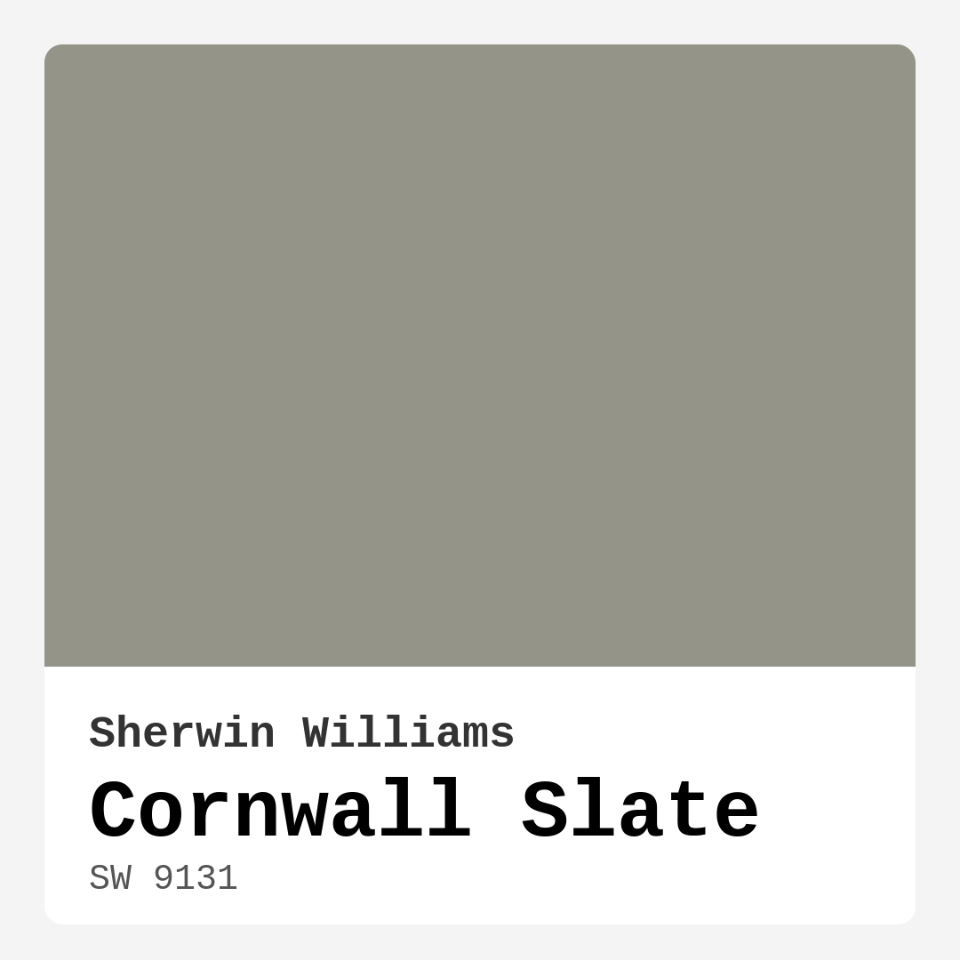 Cornwall Slate SW 9131 by Sherwin Williams