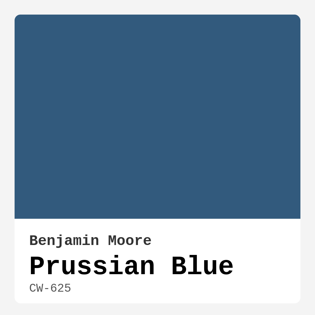 Prussian Blue CW-625 by Benjamin Moore