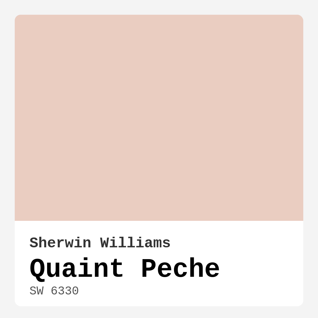 Sherwin Williams Quaint Peche SW 6330 Real Images