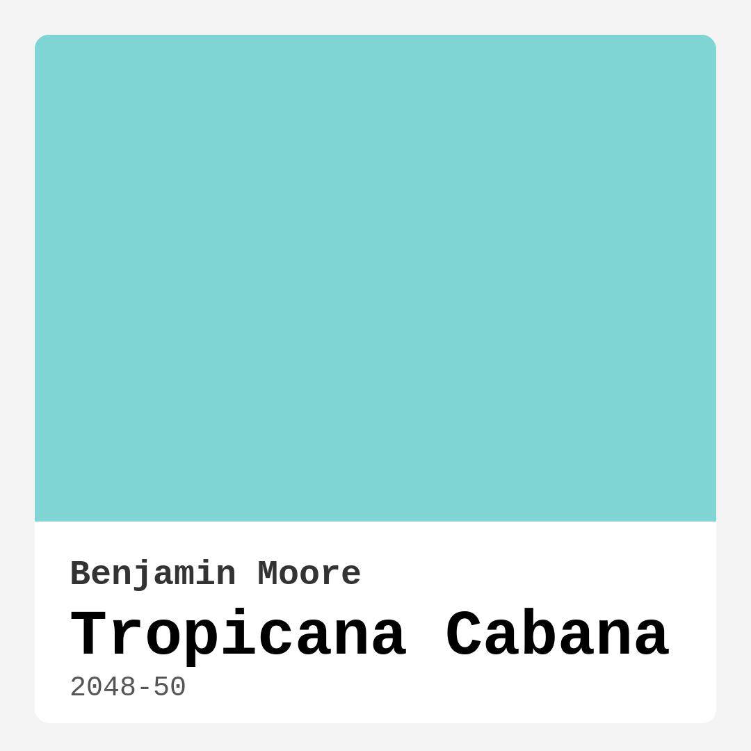 Benjamin Moore Tropicana Cabana 2048-50 Real Images