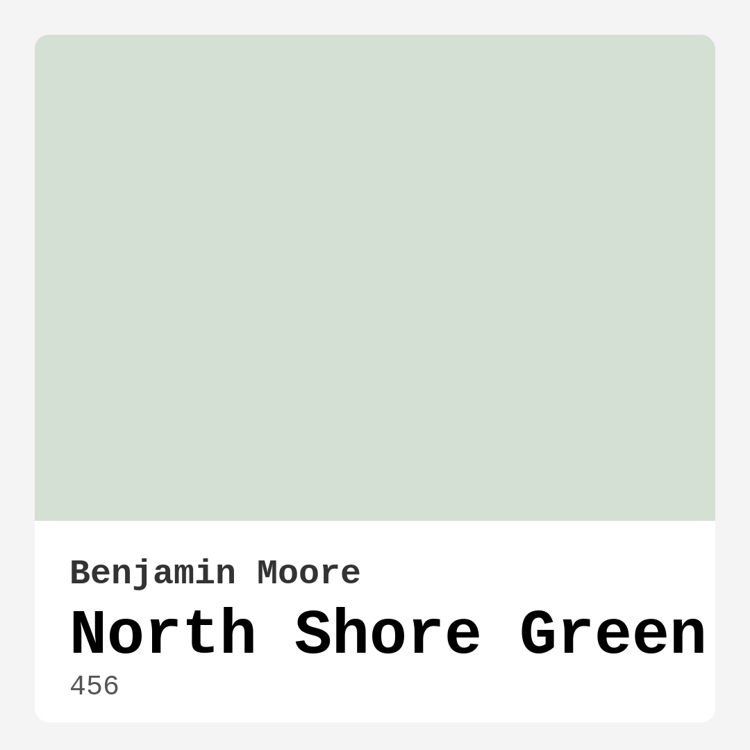 North Shore Green 456 by Benjamin Moore