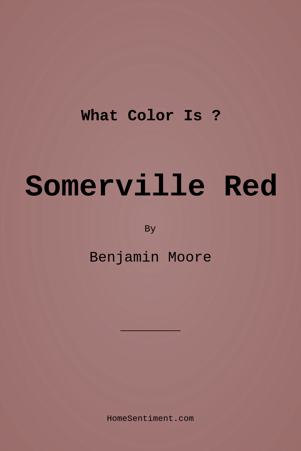 Somerville Red HC-62 by Benjamin Moore