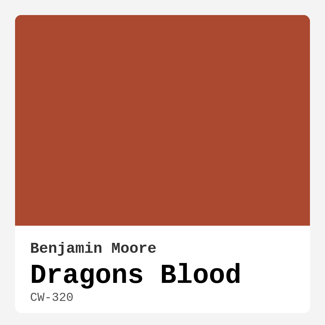 Dragons Blood CW-320 by Benjamin Moore
