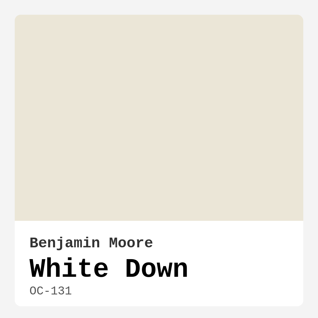 White Down OC-131 by Benjamin Moore
