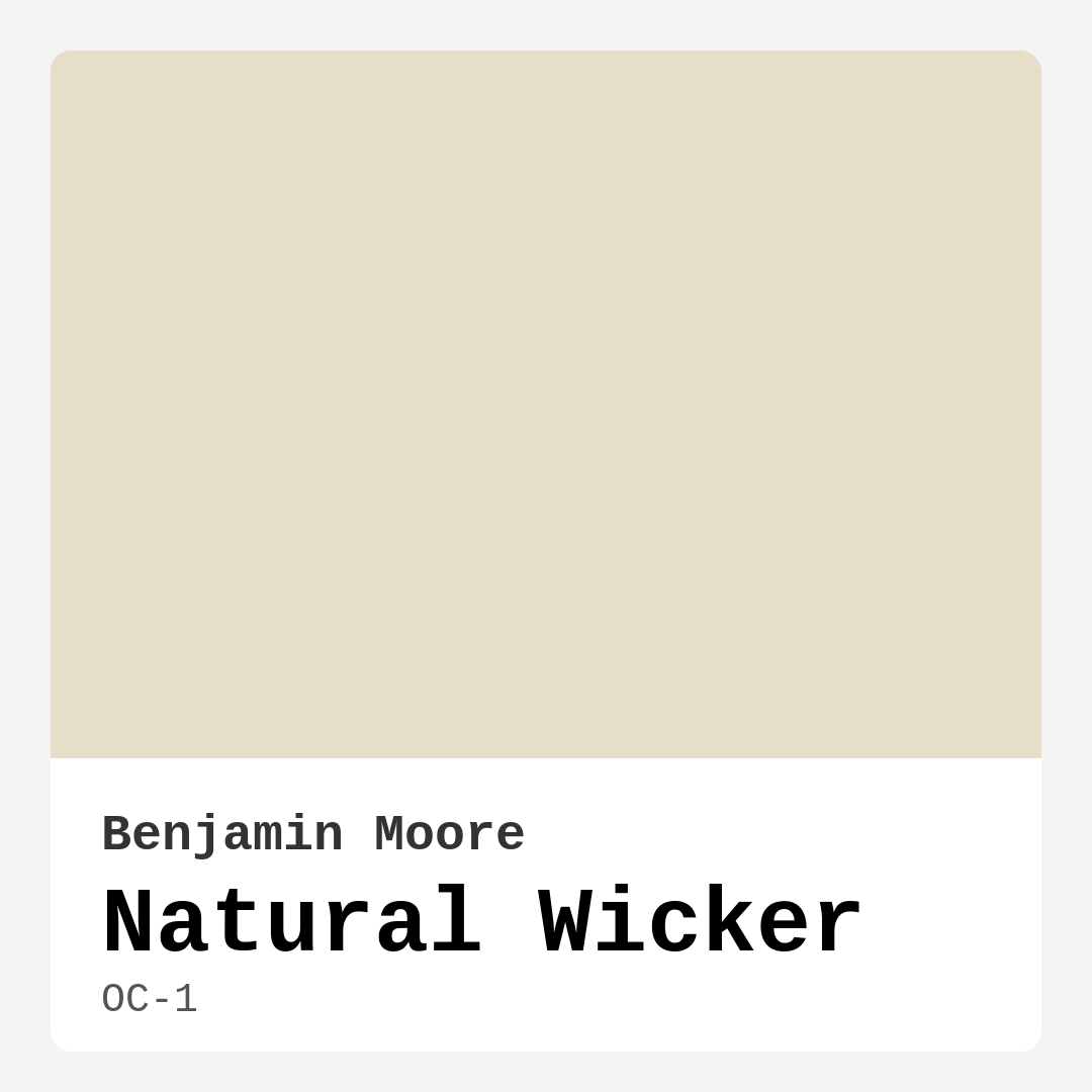 Natural Wicker OC-1 by Benjamin Moore