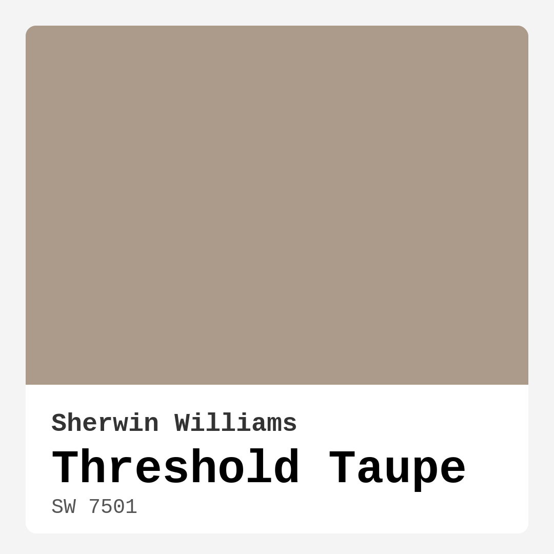 Threshold Taupe SW 7501 by Sherwin Williams