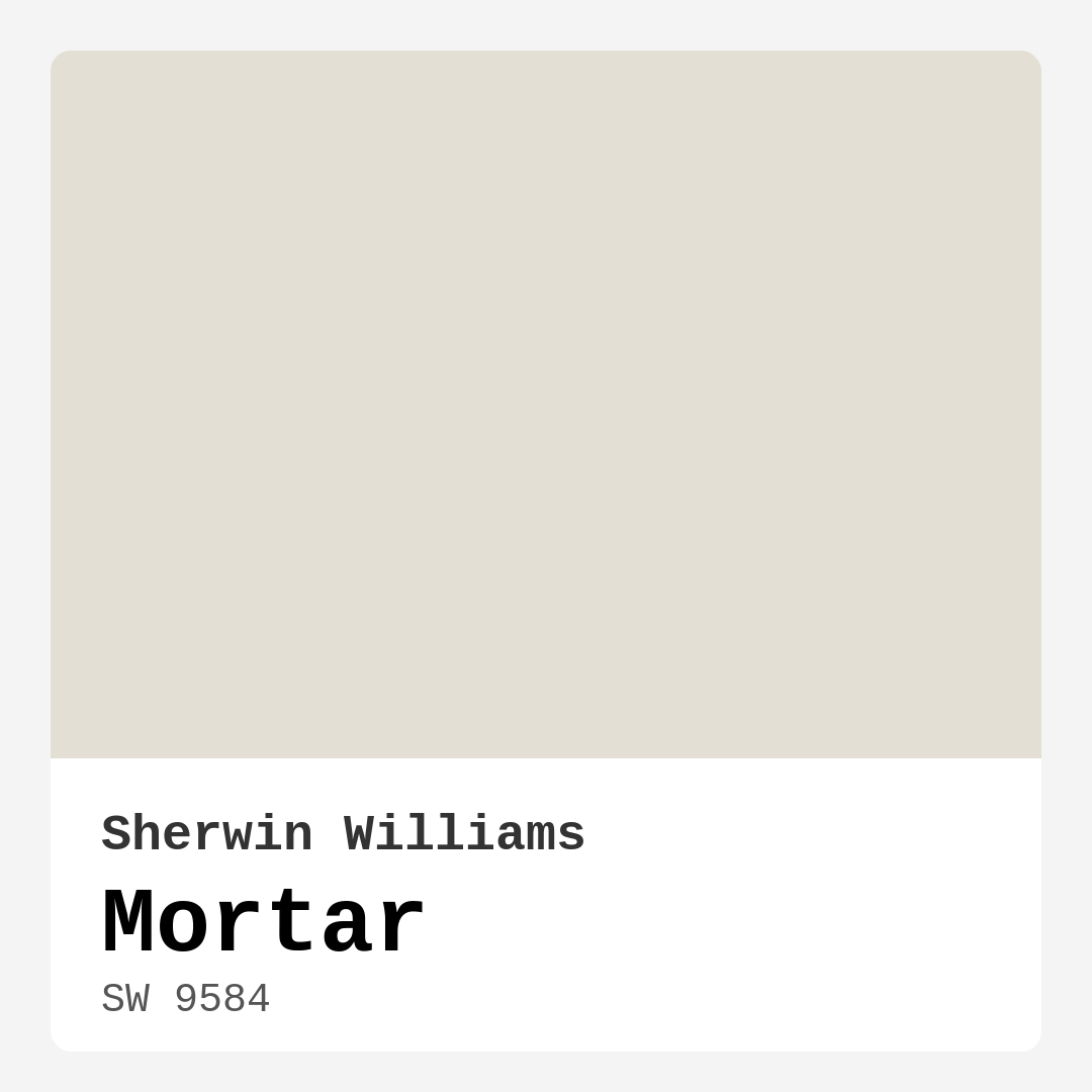 Mortar SW 9584 by Sherwin Williams