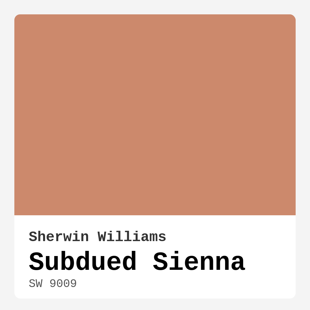 Subdued Sienna SW 9009 by Sherwin Williams