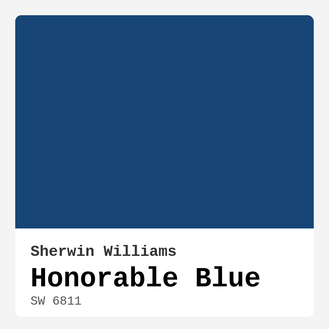 Honorable Blue SW 6811 by Sherwin Williams