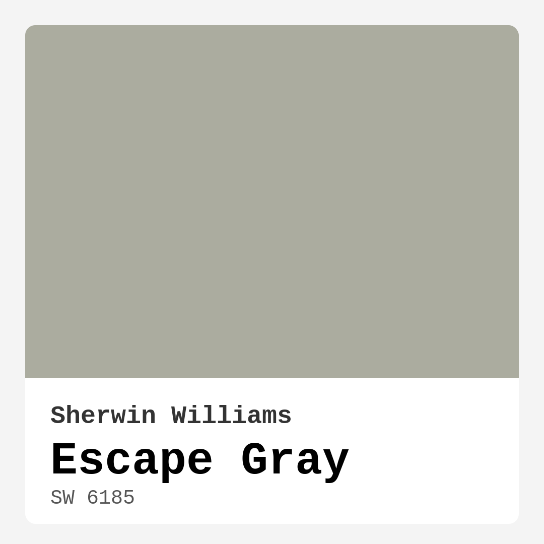 Escape Gray SW 6185 by Sherwin Williams