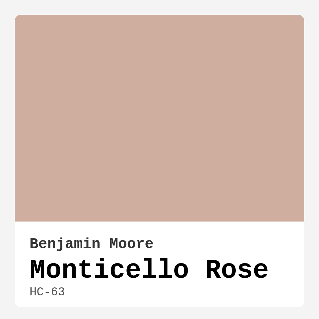 Benjamin Moore Monticello Rose HC-63 Real Images