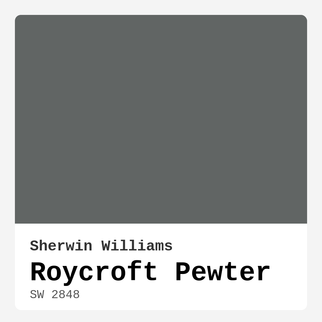 Roycroft Pewter SW 2848 by Sherwin Williams