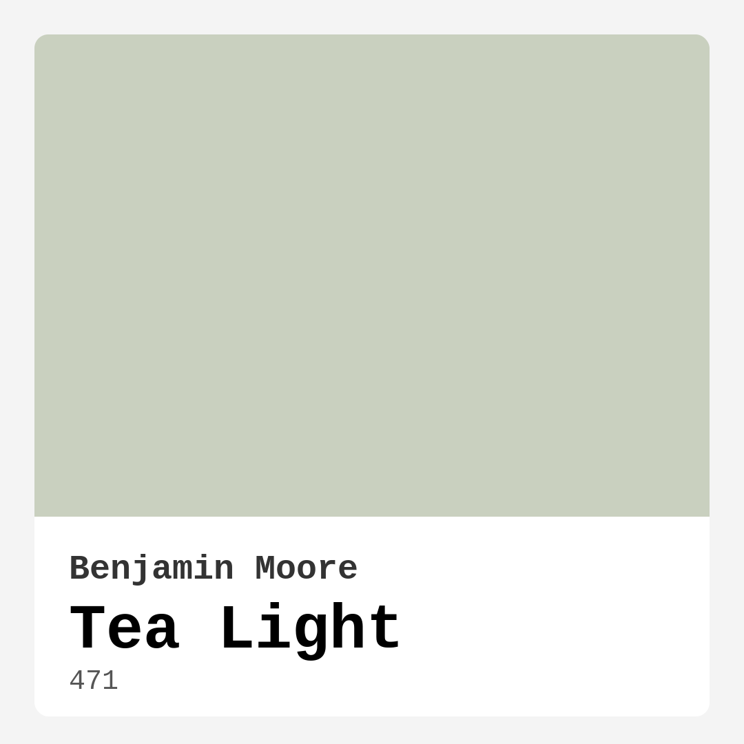 Benjamin Moore Tea Light 471 Real Images