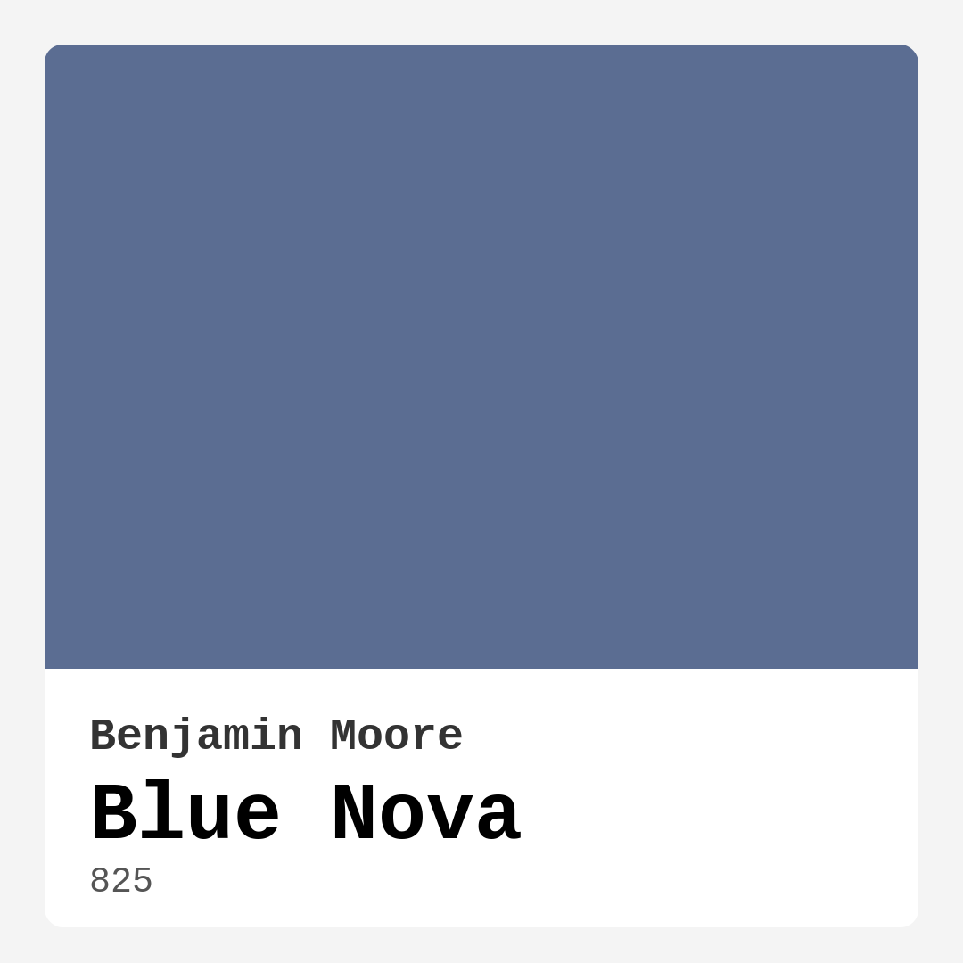Blue Nova 825 by Benjamin Moore
