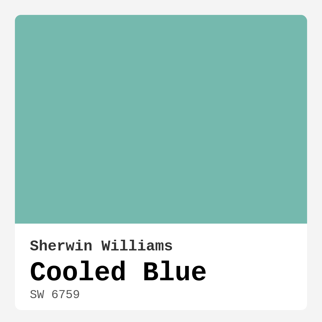 Cooled Blue SW 6759 by Sherwin Williams