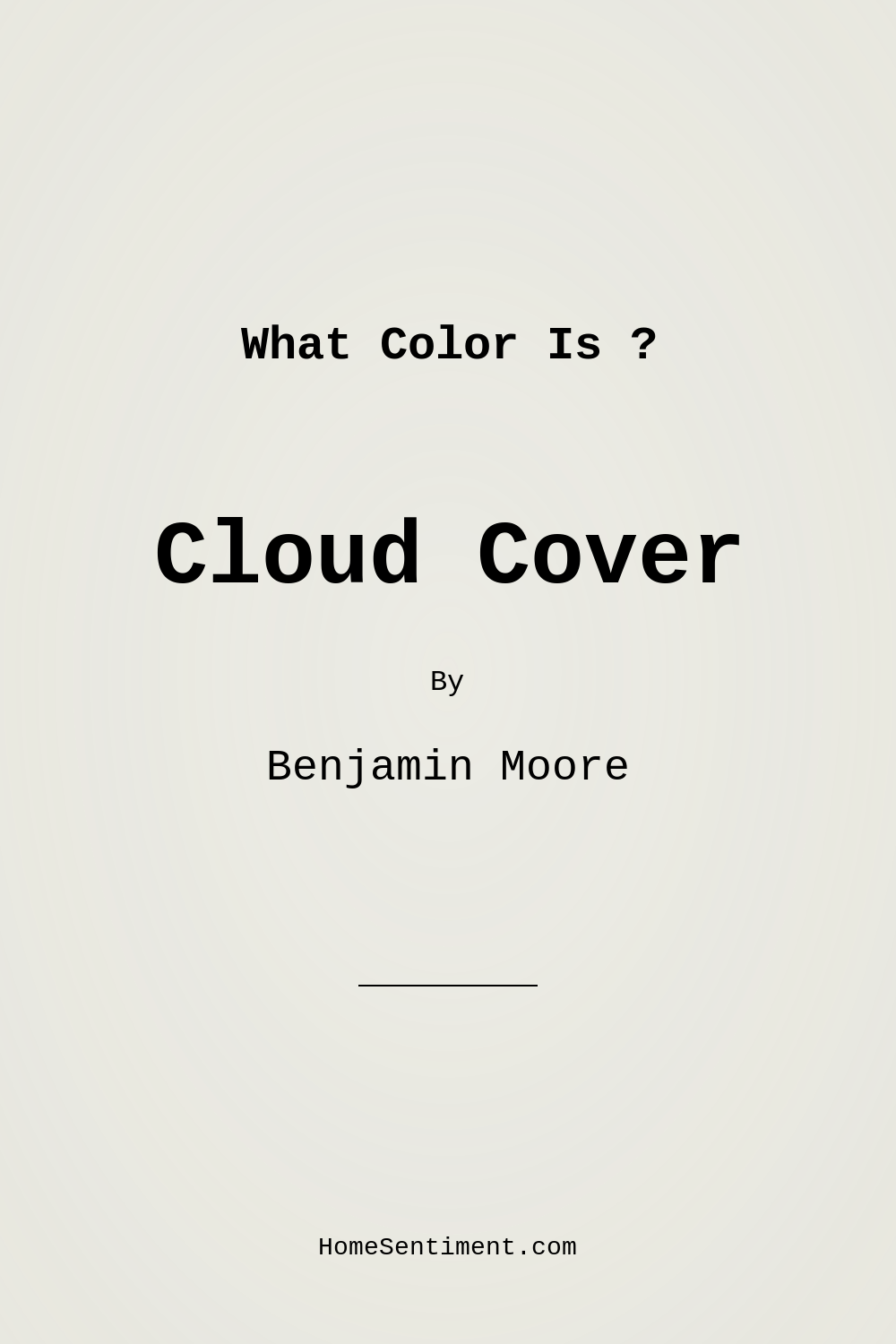 Cloud Cover OC-25 by Benjamin Moore