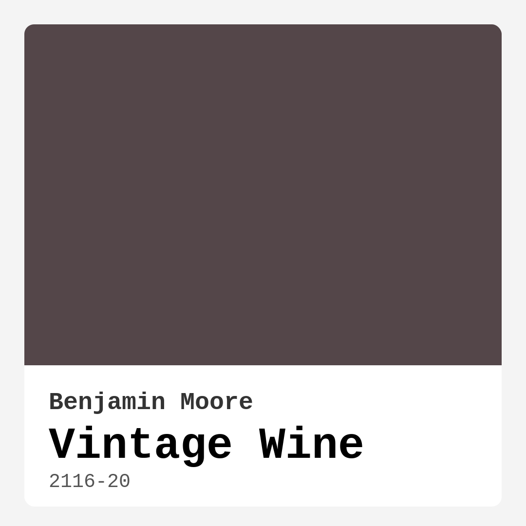Vintage Wine 2116-20 by Benjamin Moore
