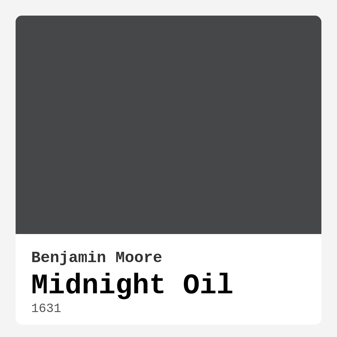 Midnight Oil 1631 by Benjamin Moore