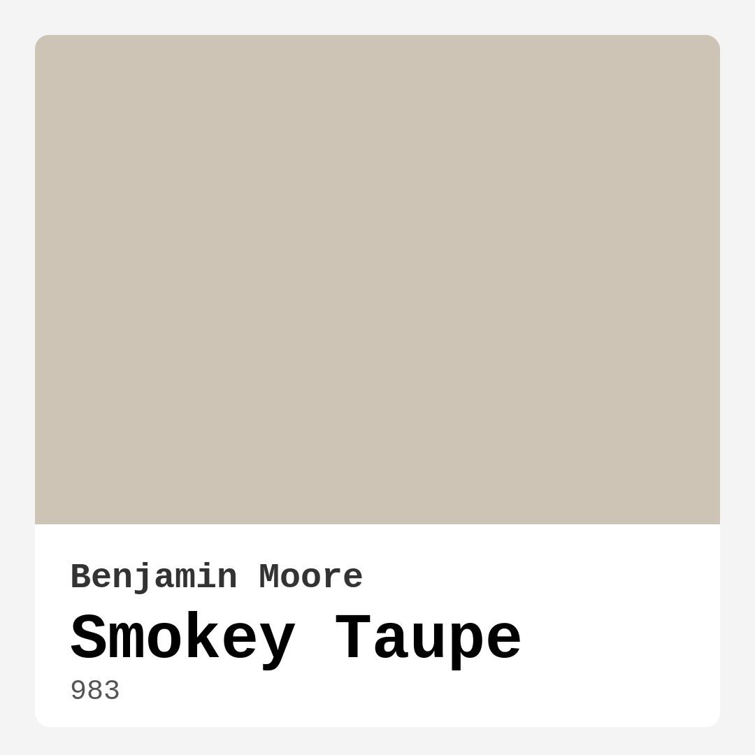 Smokey Taupe 983 by Benjamin Moore