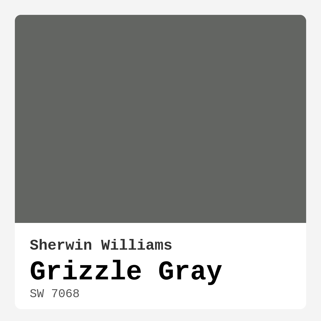 Grizzle Gray SW 7068 by Sherwin Williams