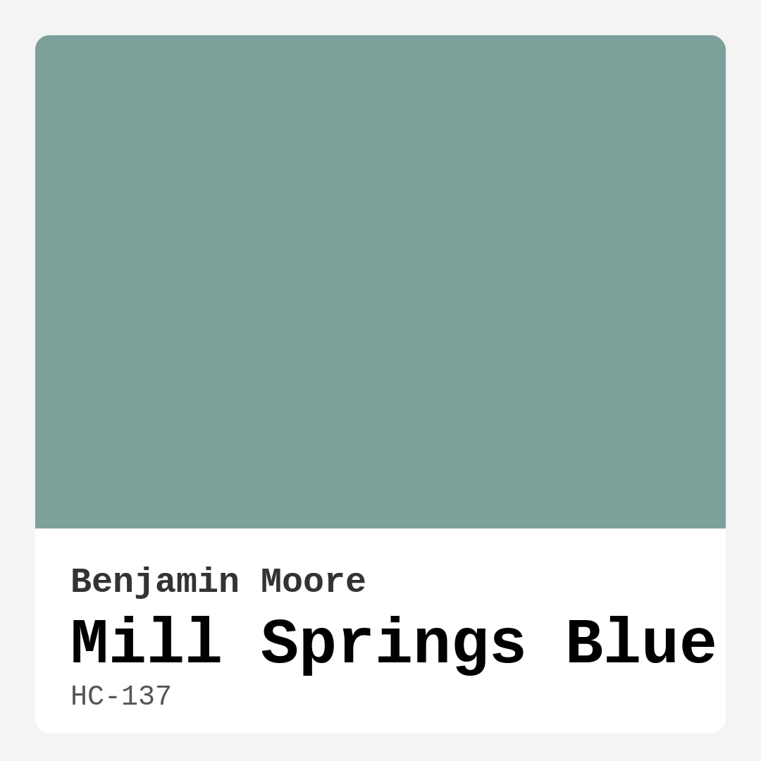Benjamin Moore Mill Springs Blue HC-137 Real Images