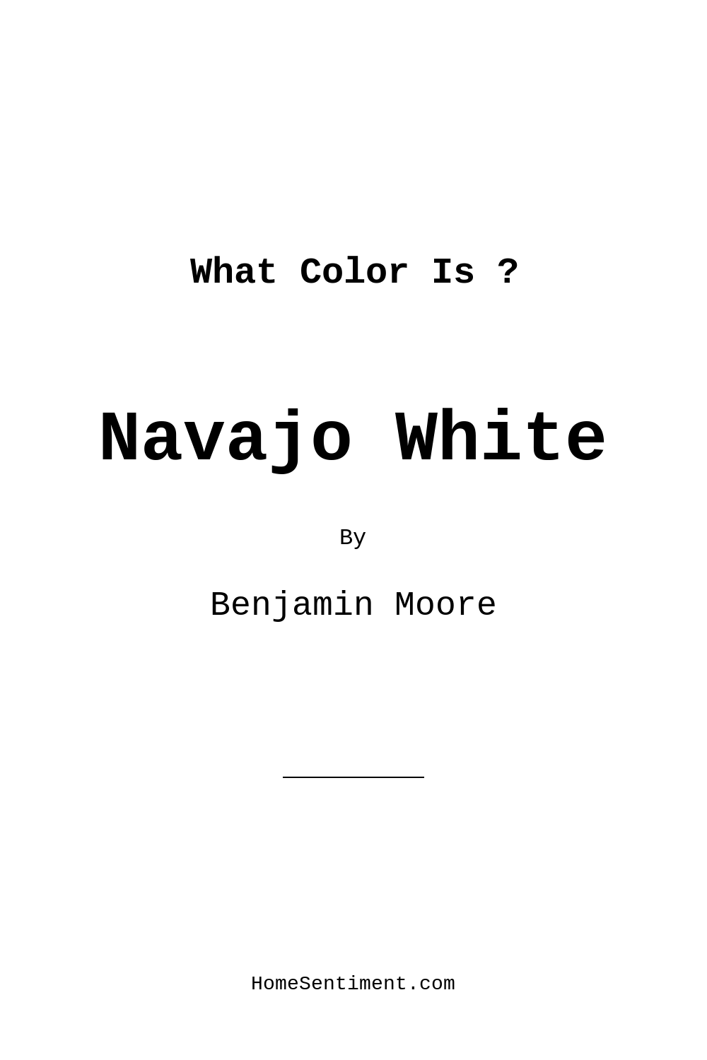Navajo White OC-95 by Benjamin Moore