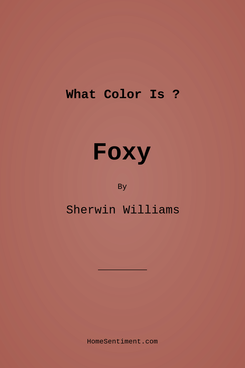Foxy SW 6333 by Sherwin Williams
