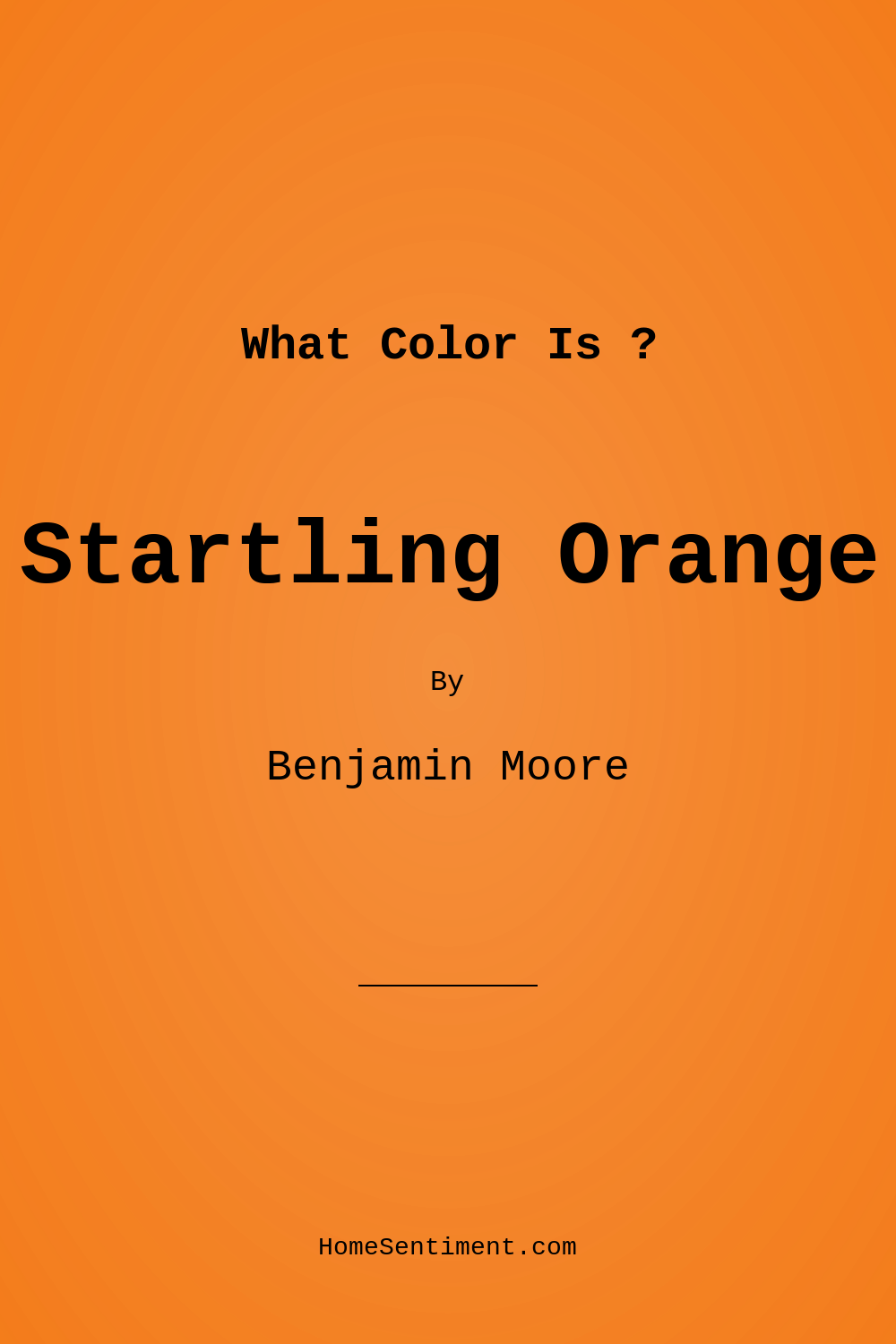 Startling Orange 2016-10 by Benjamin Moore