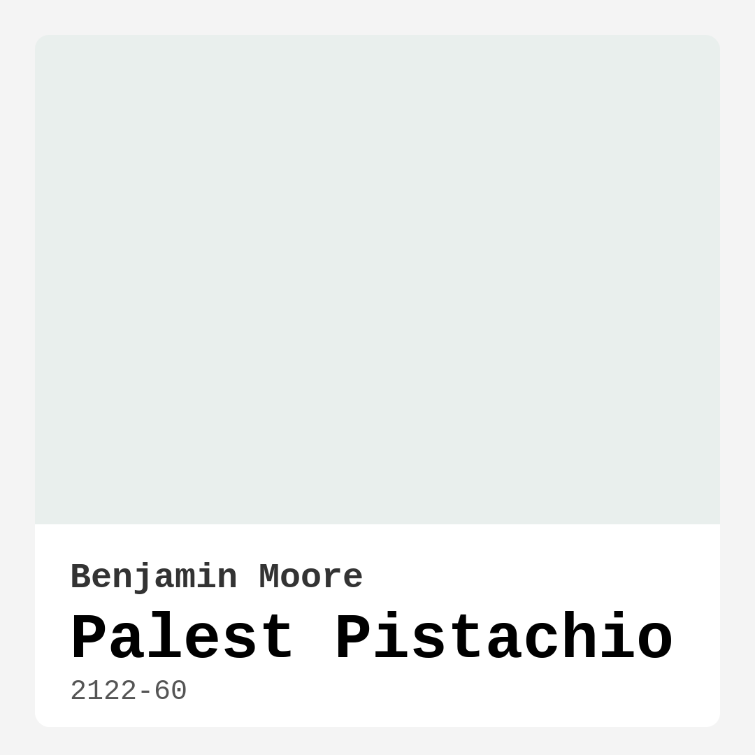 Palest Pistachio 2122-60 by Benjamin Moore