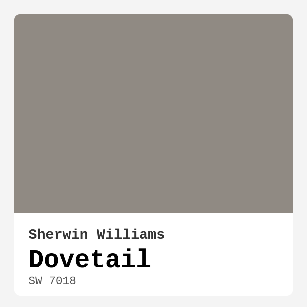 Dovetail SW 7018 by Sherwin Williams