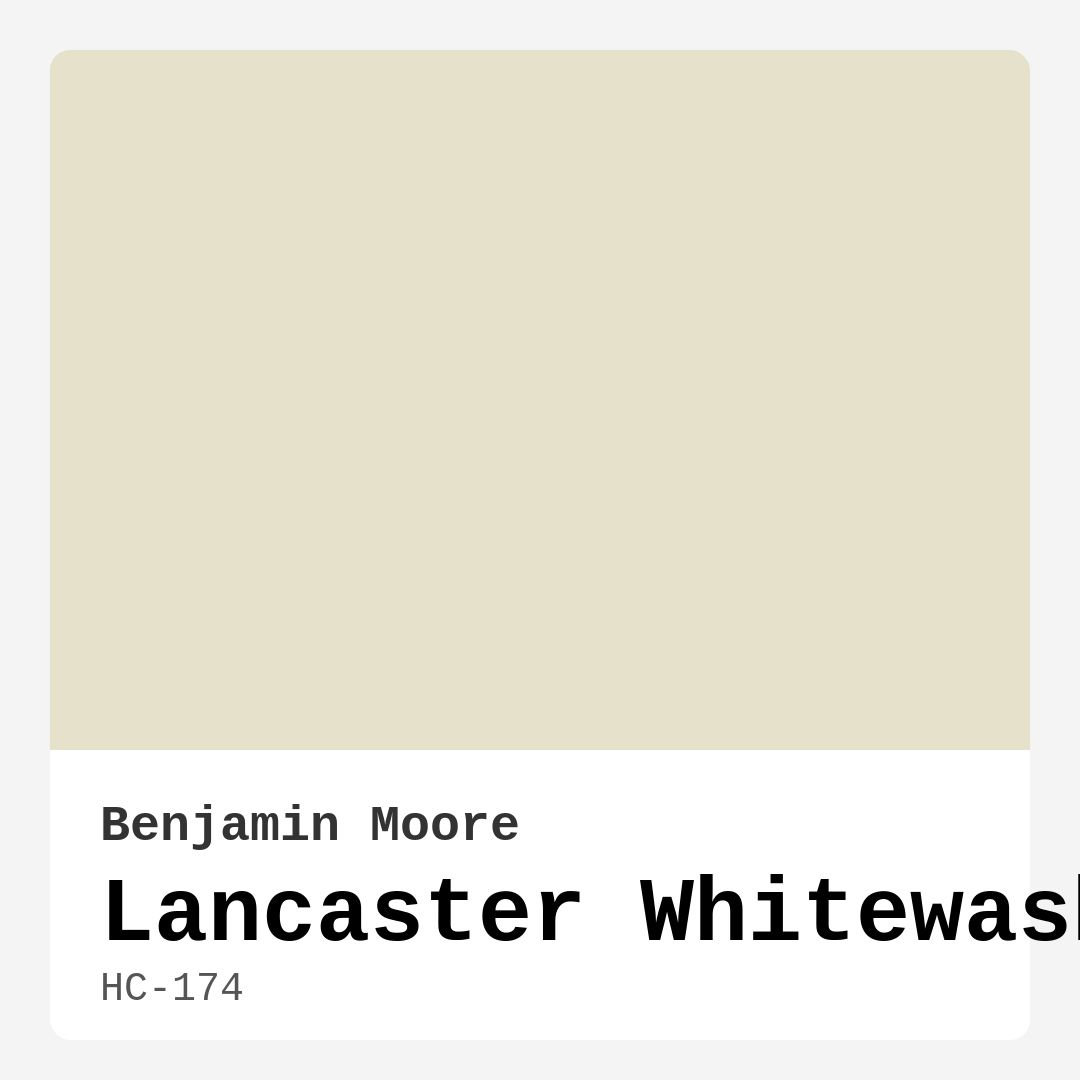 Benjamin Moore Lancaster Whitewash HC-174 Real Images