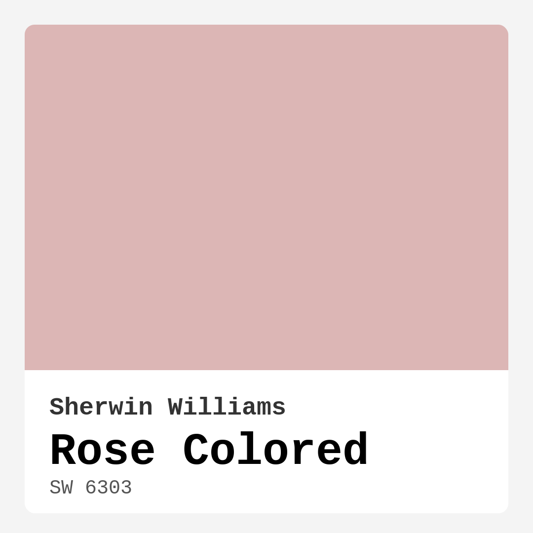 Rose Colored SW 6303 by Sherwin Williams