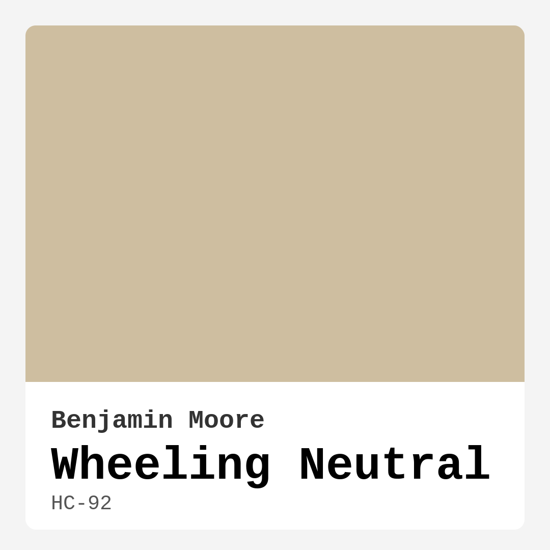 Wheeling Neutral HC-92 by Benjamin Moore