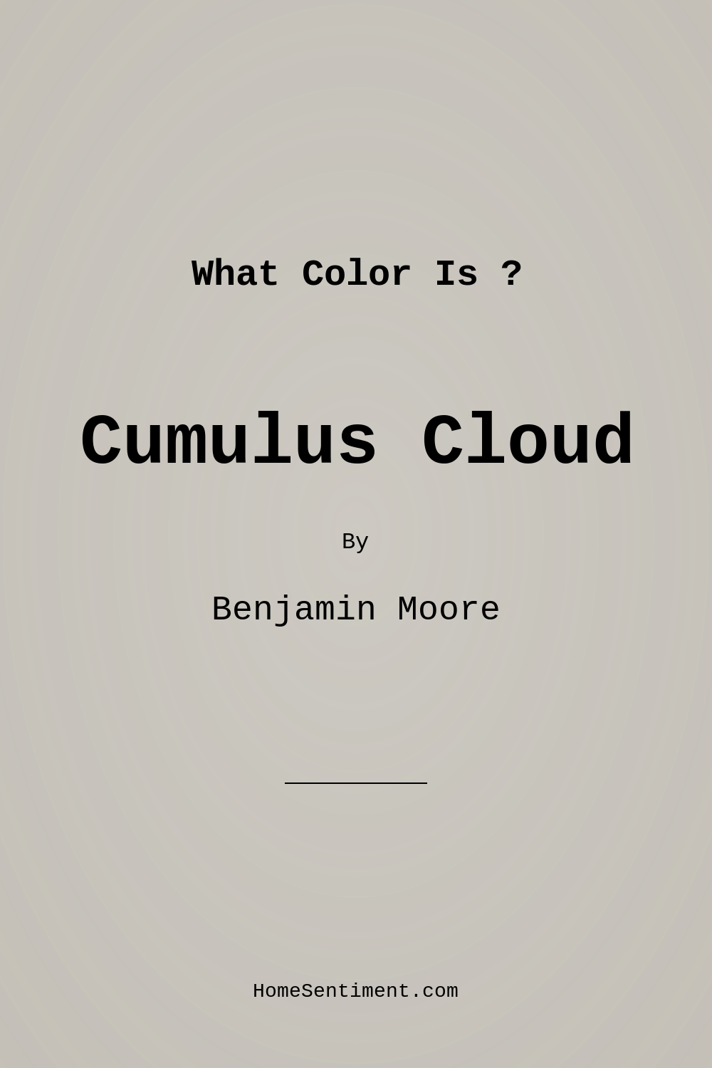 Cumulus Cloud 1550 by Benjamin Moore