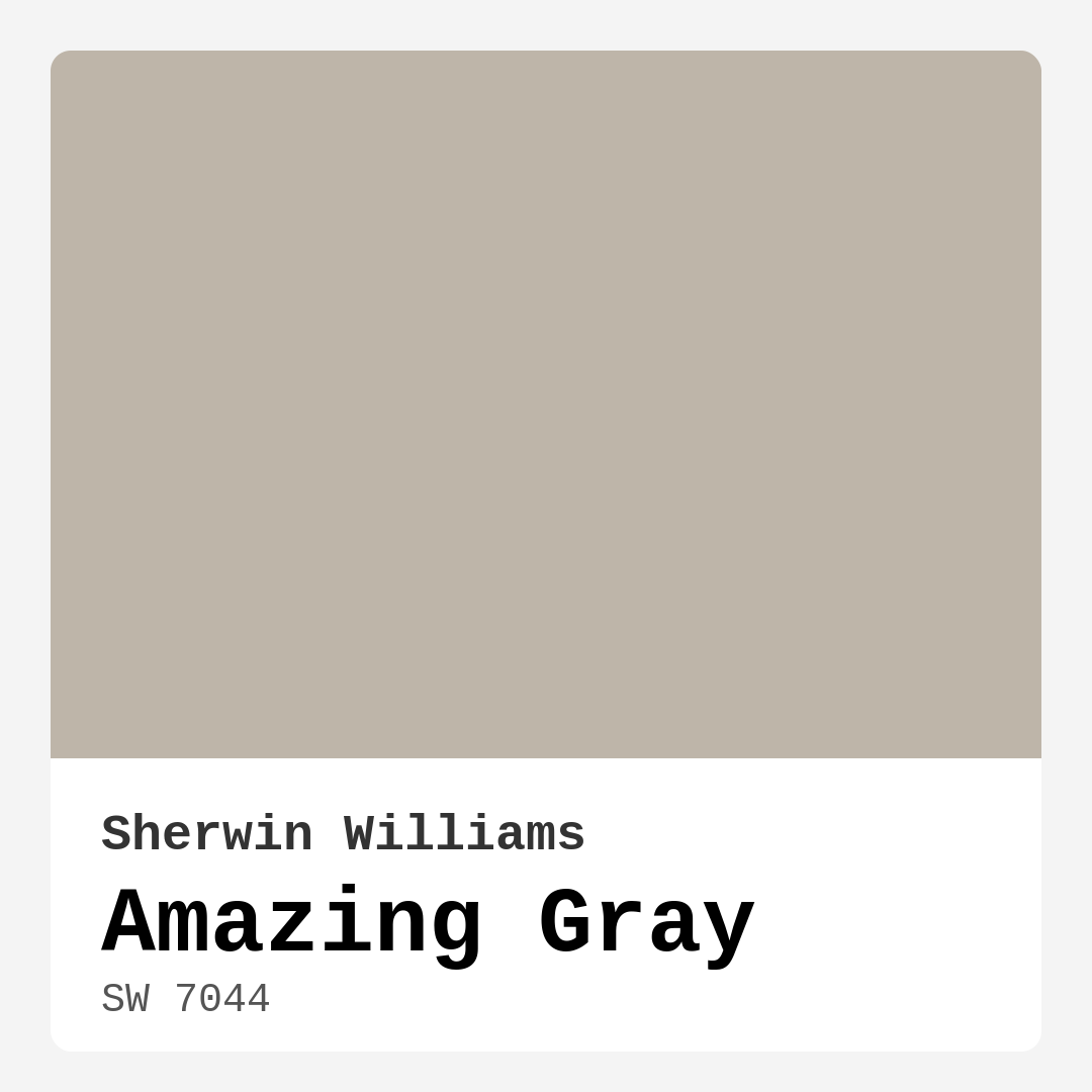 Amazing Gray SW 7044 by Sherwin Williams