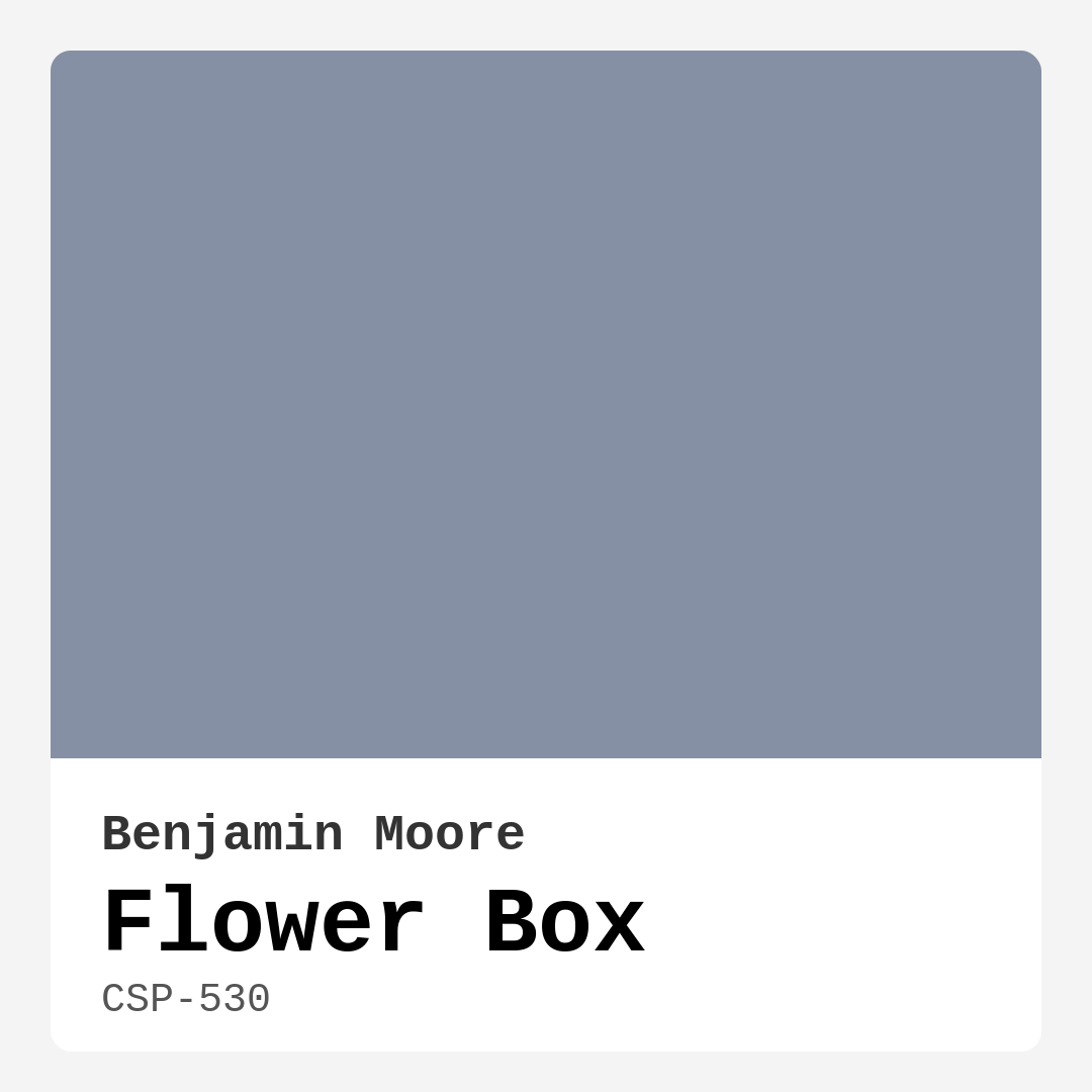 Benjamin Moore Flower Box CSP-530 Real Images