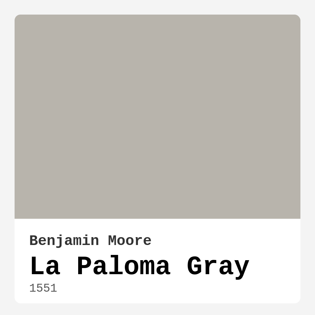 La Paloma Gray 1551 by Benjamin Moore
