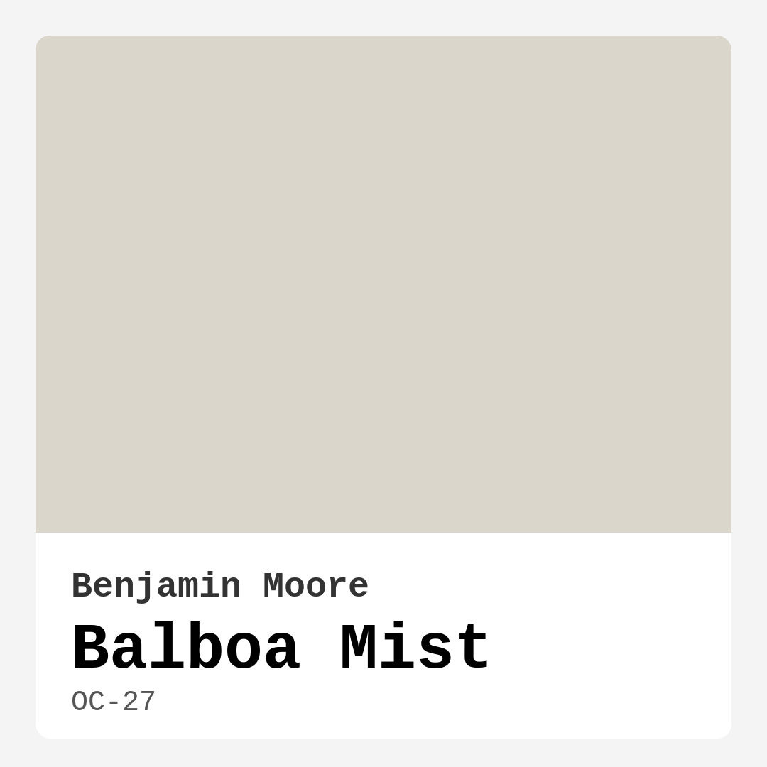Balboa Mist OC-27 by Benjamin Moore