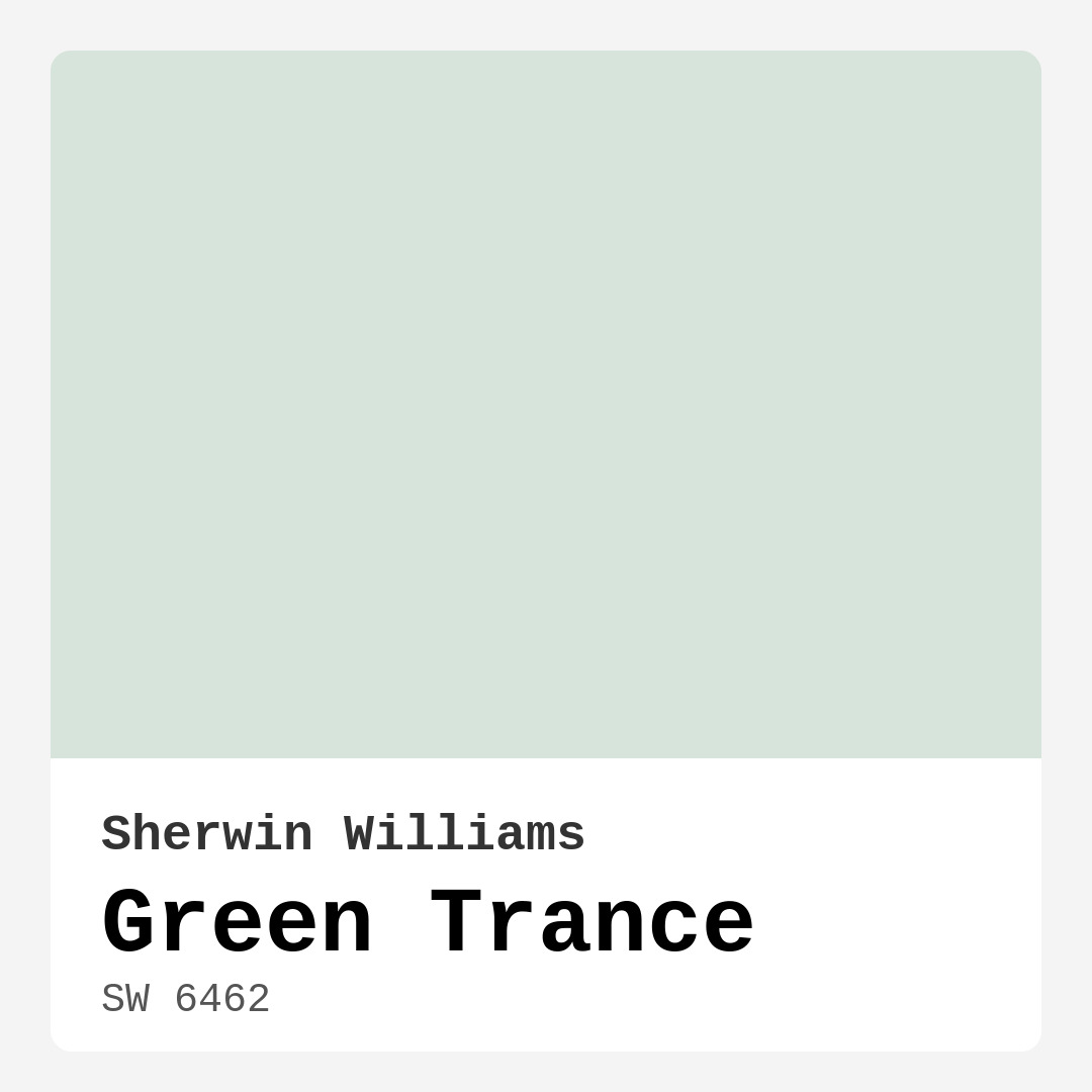 Green Trance SW 6462 by Sherwin Williams