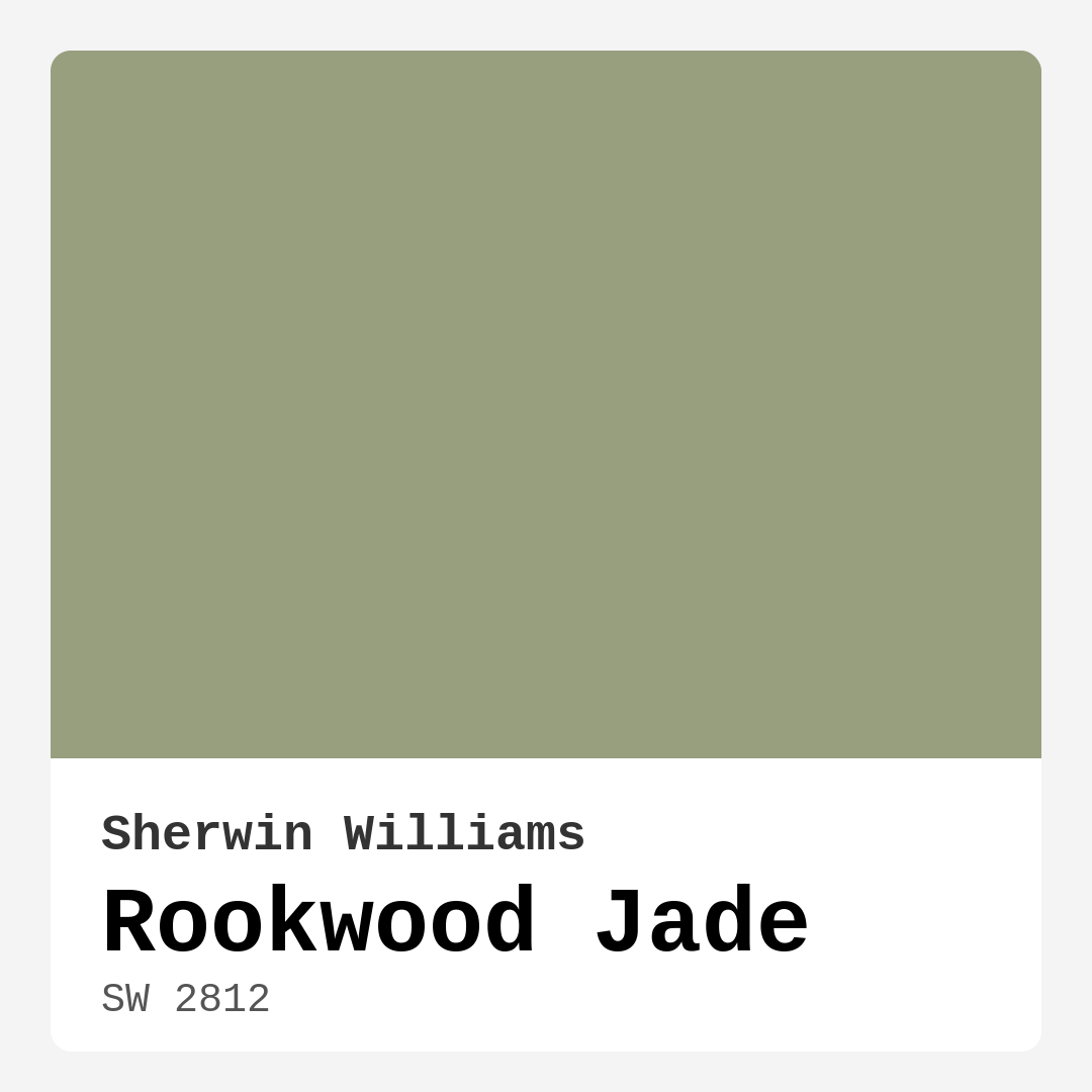 Rookwood Jade SW 2812 by Sherwin Williams