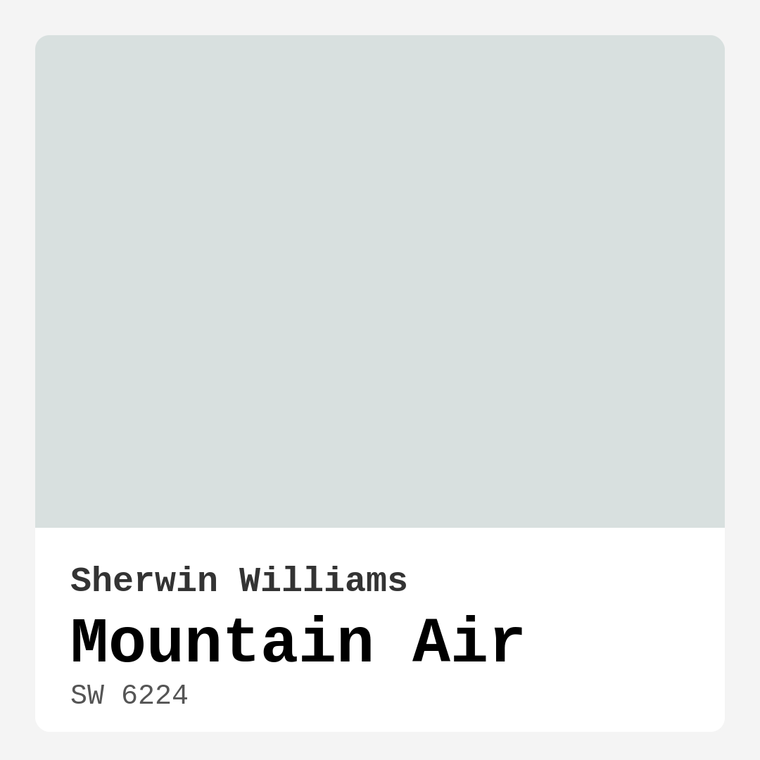 Mountain Air SW 6224 by Sherwin Williams
