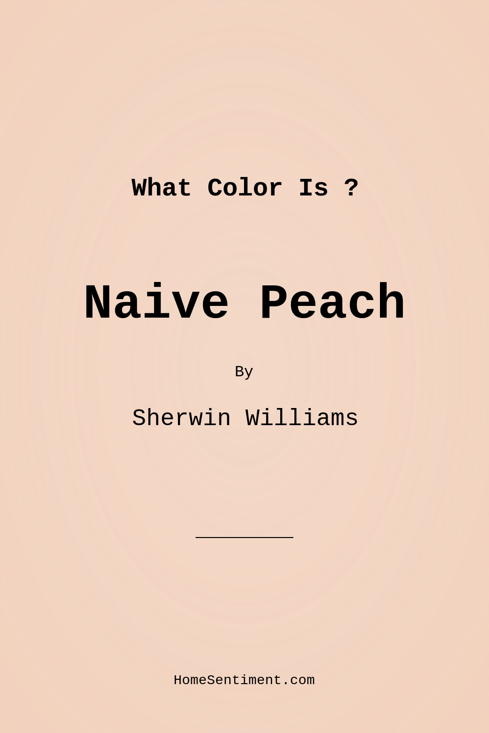 Naive Peach SW 6631 by Sherwin Williams