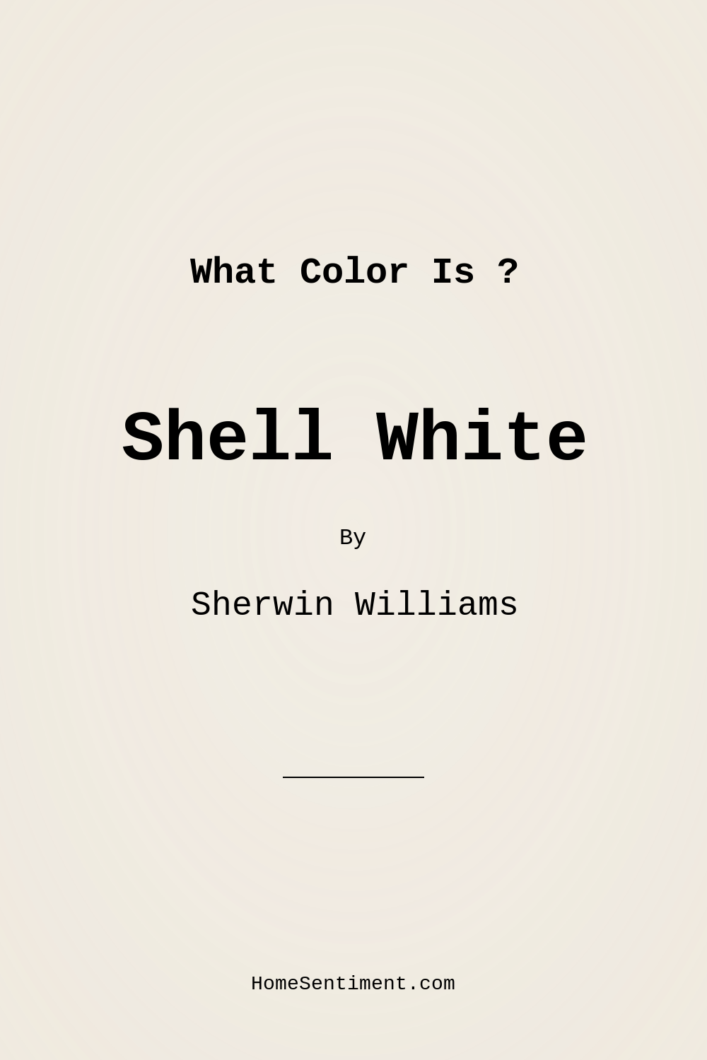 Shell White SW 8917 by Sherwin Williams