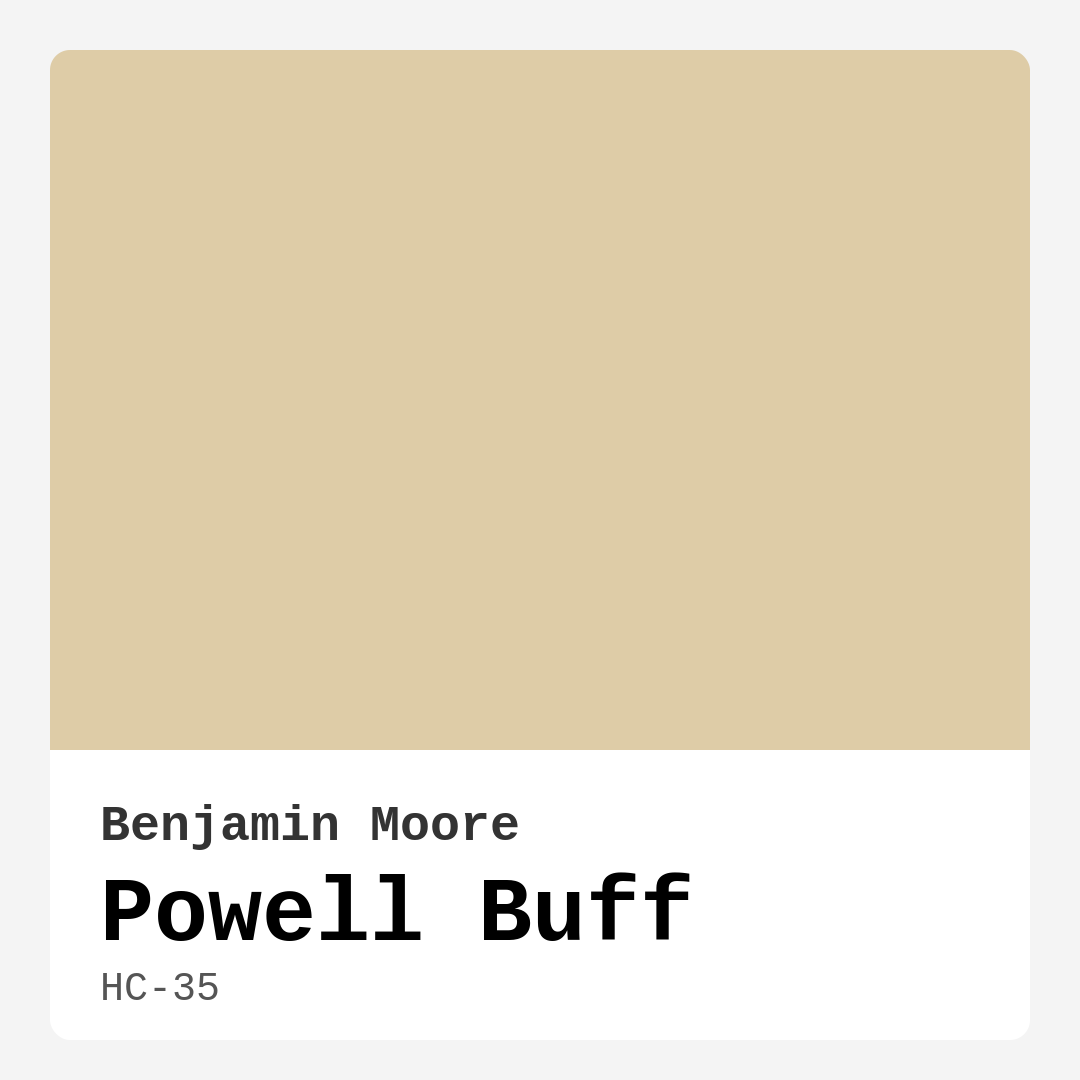 Powell Buff HC-35 by Benjamin Moore