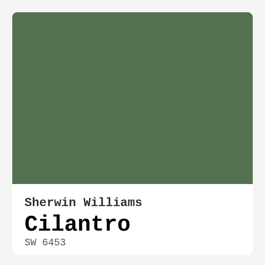 Cilantro SW 6453 by Sherwin Williams