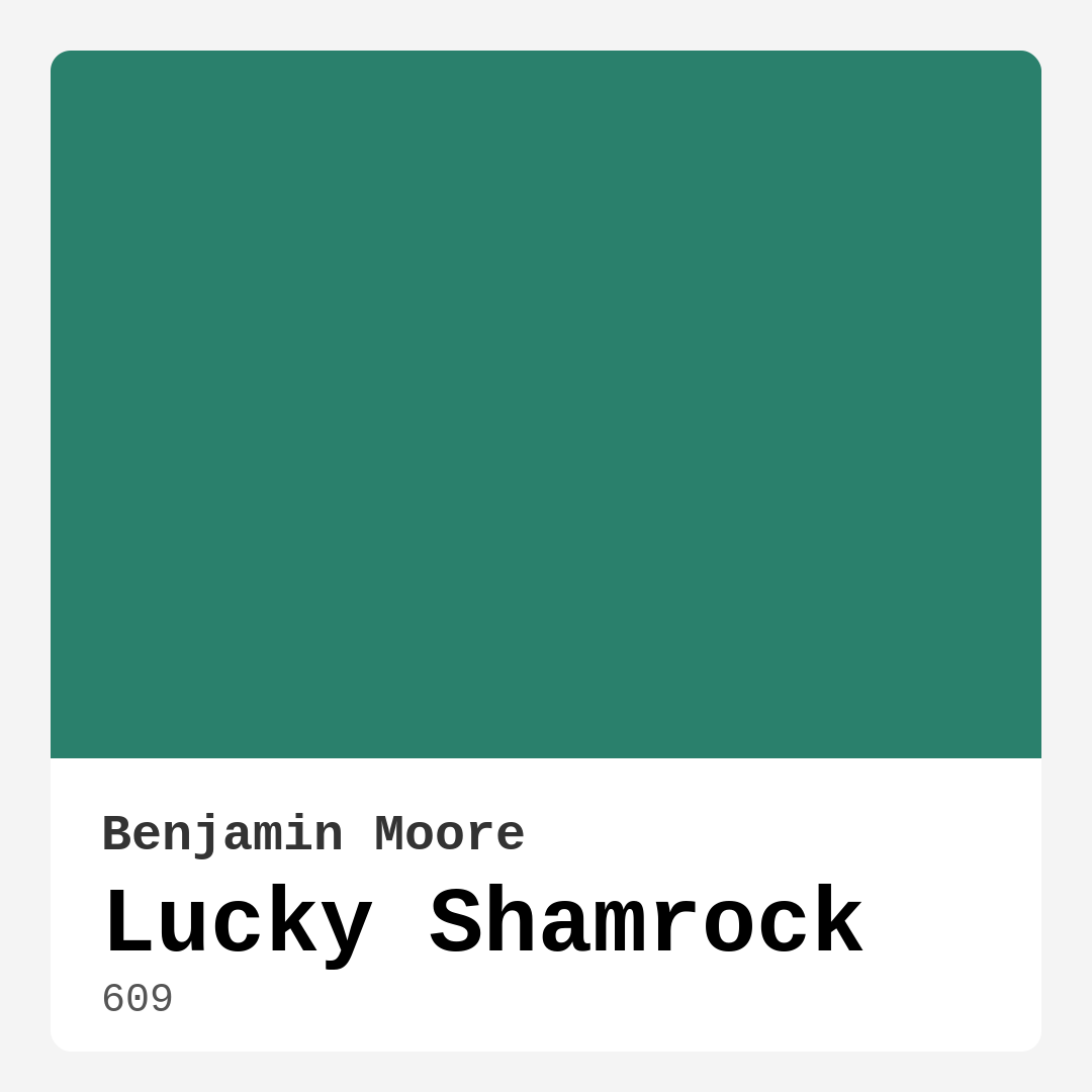 Lucky Shamrock 609 by Benjamin Moore