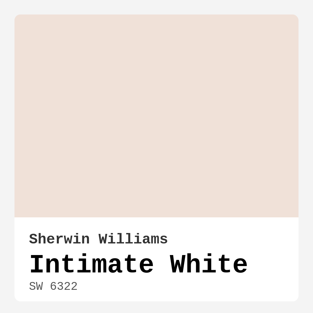 Sherwin Williams Intimate White SW 6322 Real Images