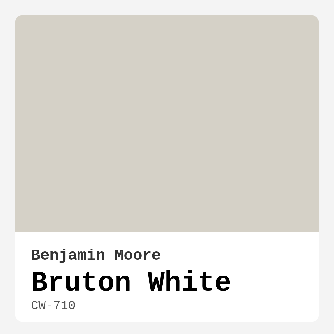 Bruton White CW-710 by Benjamin Moore