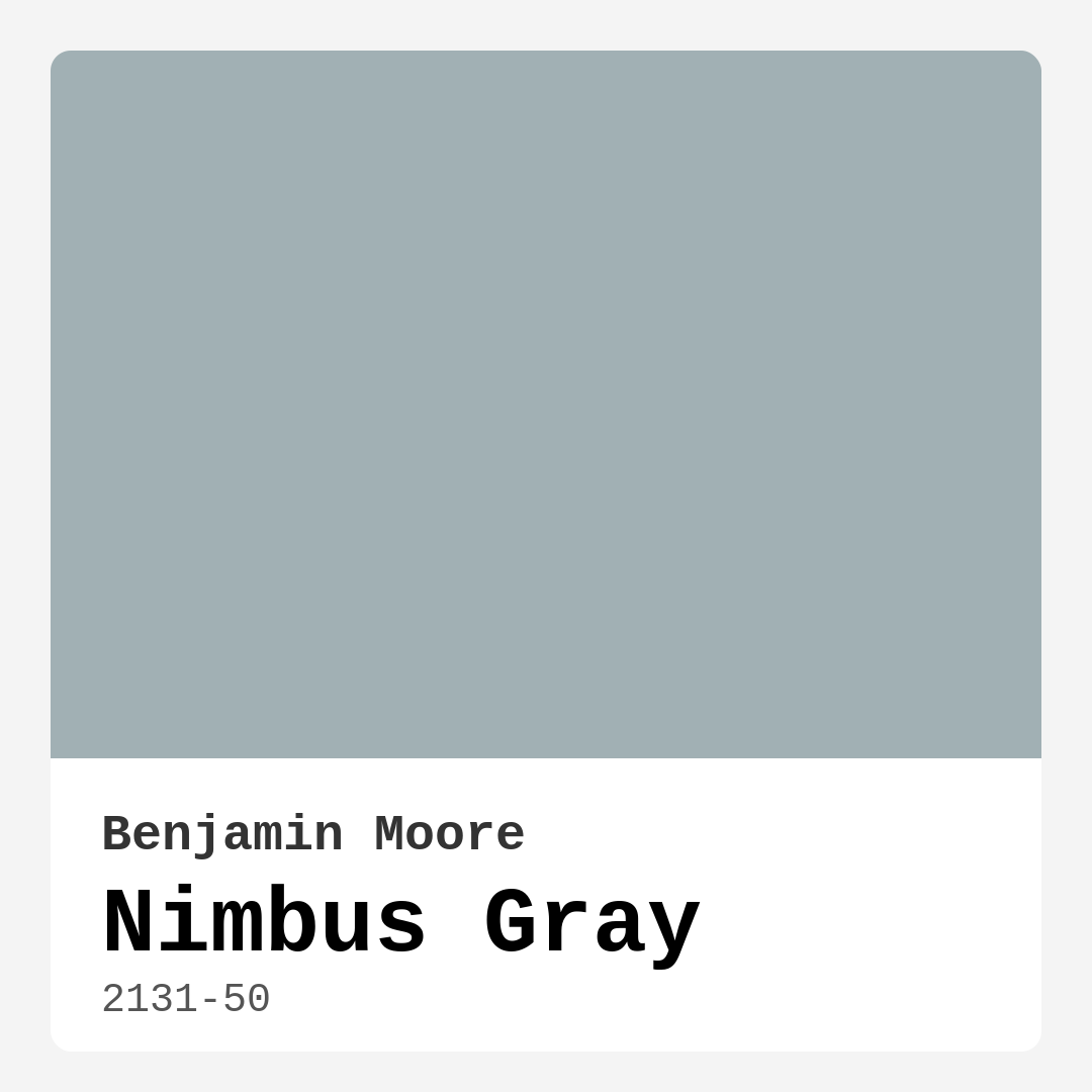 Nimbus Gray 2131-50 by Benjamin Moore