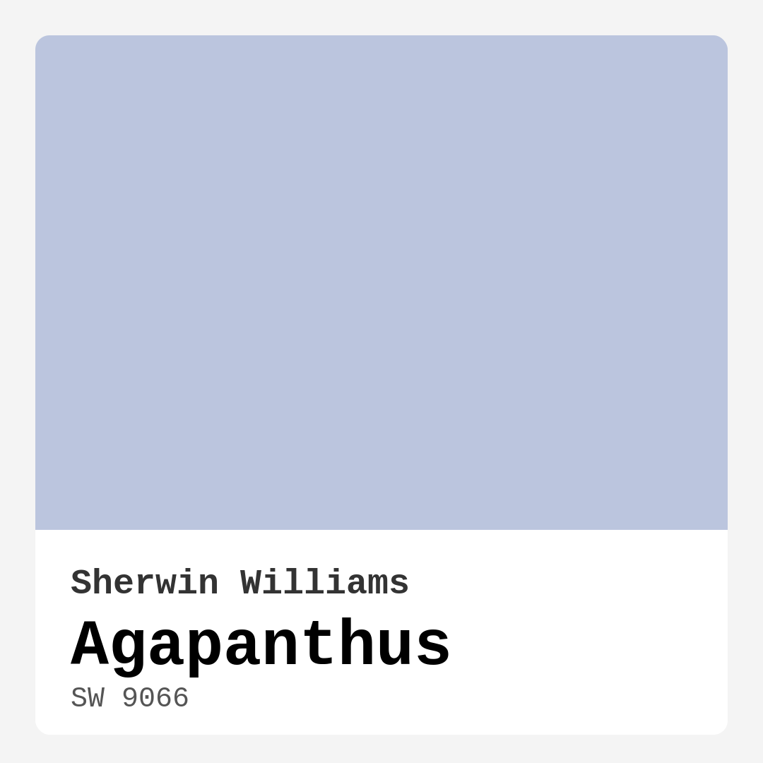Agapanthus SW 9066 by Sherwin Williams